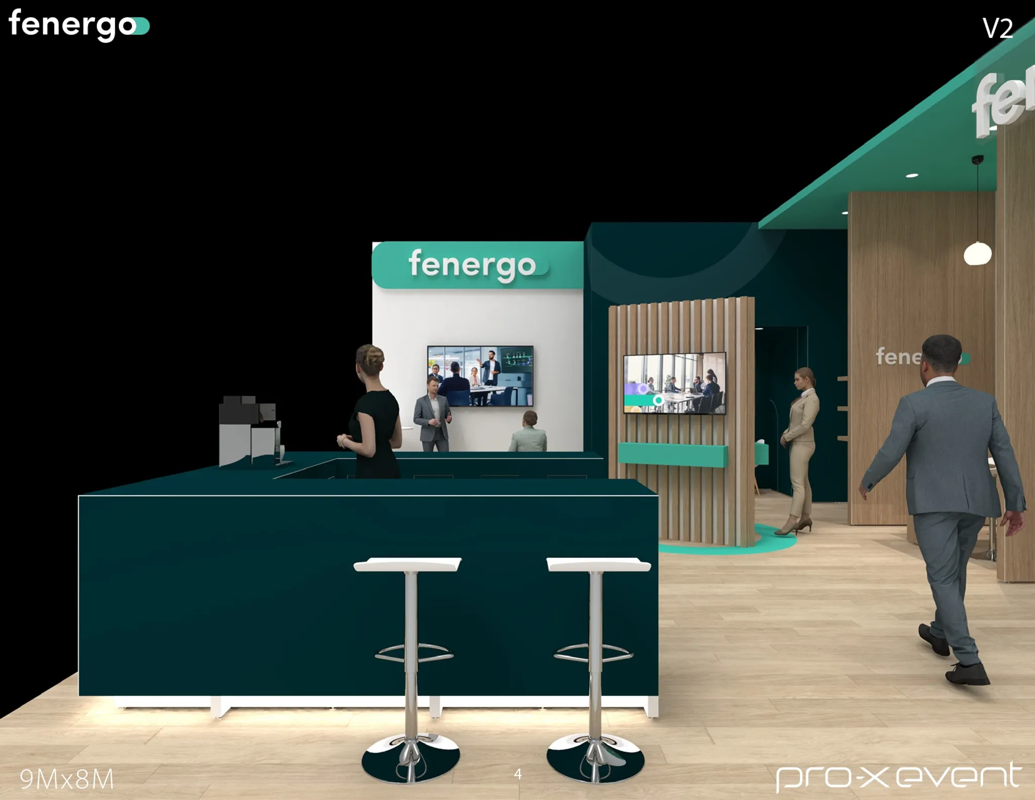 30x30 Péninsule booth design by Pro-X Exhibits
